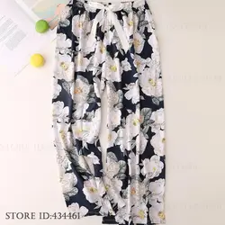 Pijamas de viscosa para mujer, ropa de dormir informal con estampado de algodón, lencería íntima para el hogar, novedad