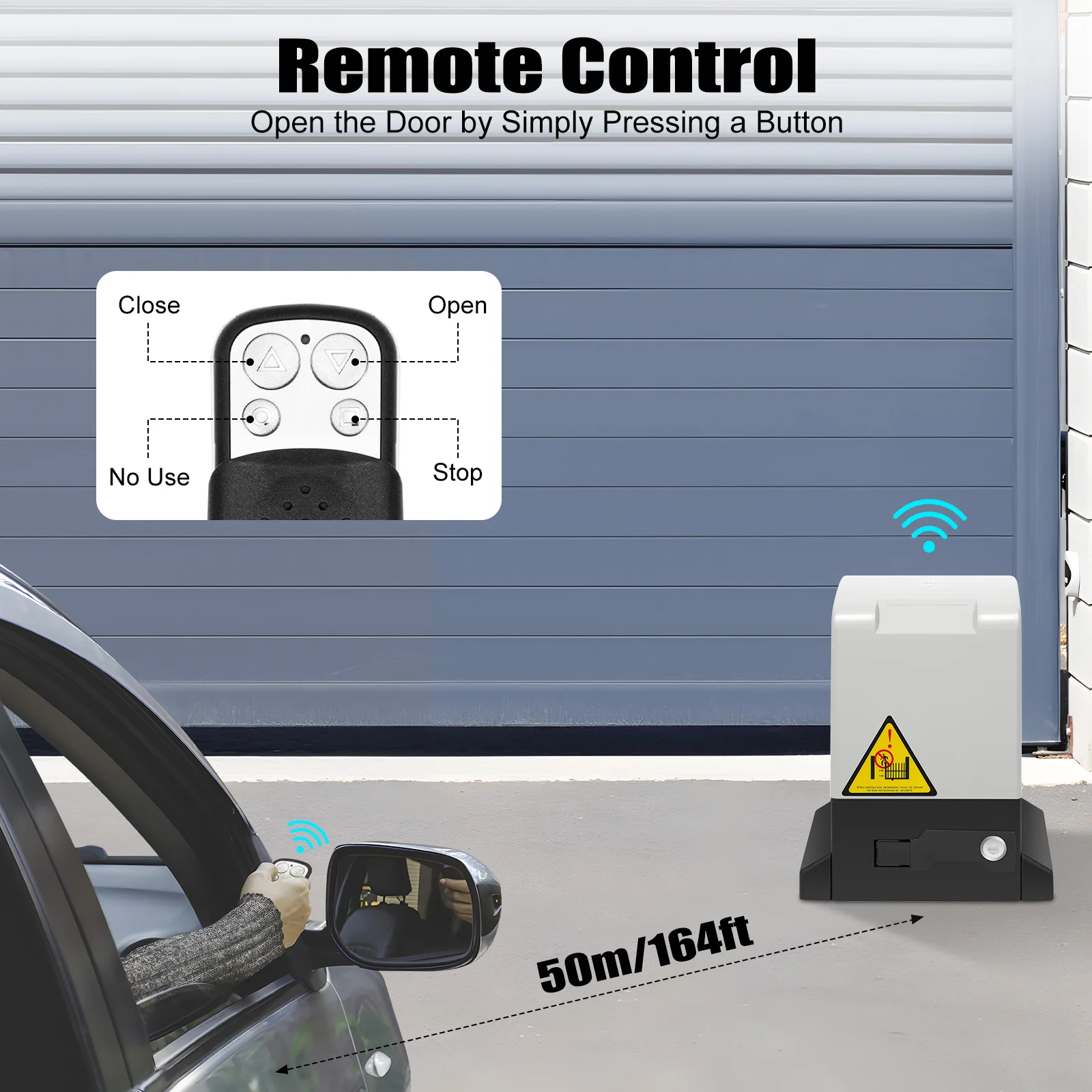 فتاحة بوابة منزلقة أوتوماتيكية 370 وات/550 وات/750 وات مع 2 أجهزة تحكم عن بعد فتاحة باب المرآب الكهربائية ورفوف التروس للمدرسة المنزلية