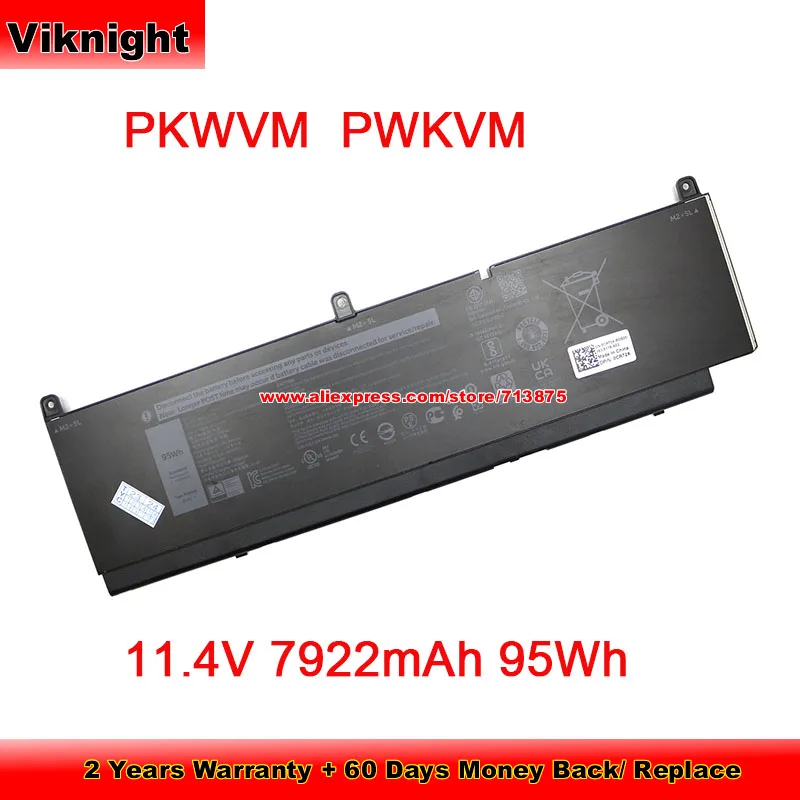 

Original 3ICP5/62/85-2 68ND3 Battery for Dell Precision 7550 7560 7760 Mobile Wor 11.4V 7922mAh 95Wh Laptop Battery