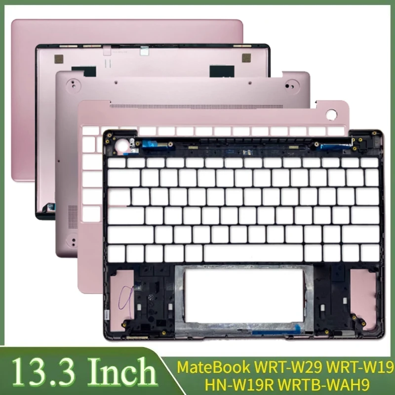 

13.3" Pink For MateBook WRT-W29 W09 WRT-W19 HN-W19R WRTB-WAH9 Laptop LCD Back Cover Front Bezel Palmerst Lower Bottom Case