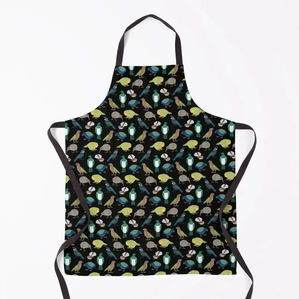 

Cute New Zealand Birds BLACK Apron Kitchen Front Kitchen Household Items chef for man Restaurant Kitchen Equipment Apron