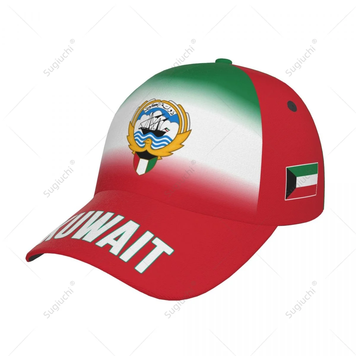 Unisex Baseball Cap Hat Kuwait Flag Gradient Color 3D Printing for Tennis Outdoor Bike Bicycle Golf Baseball Sports Fans