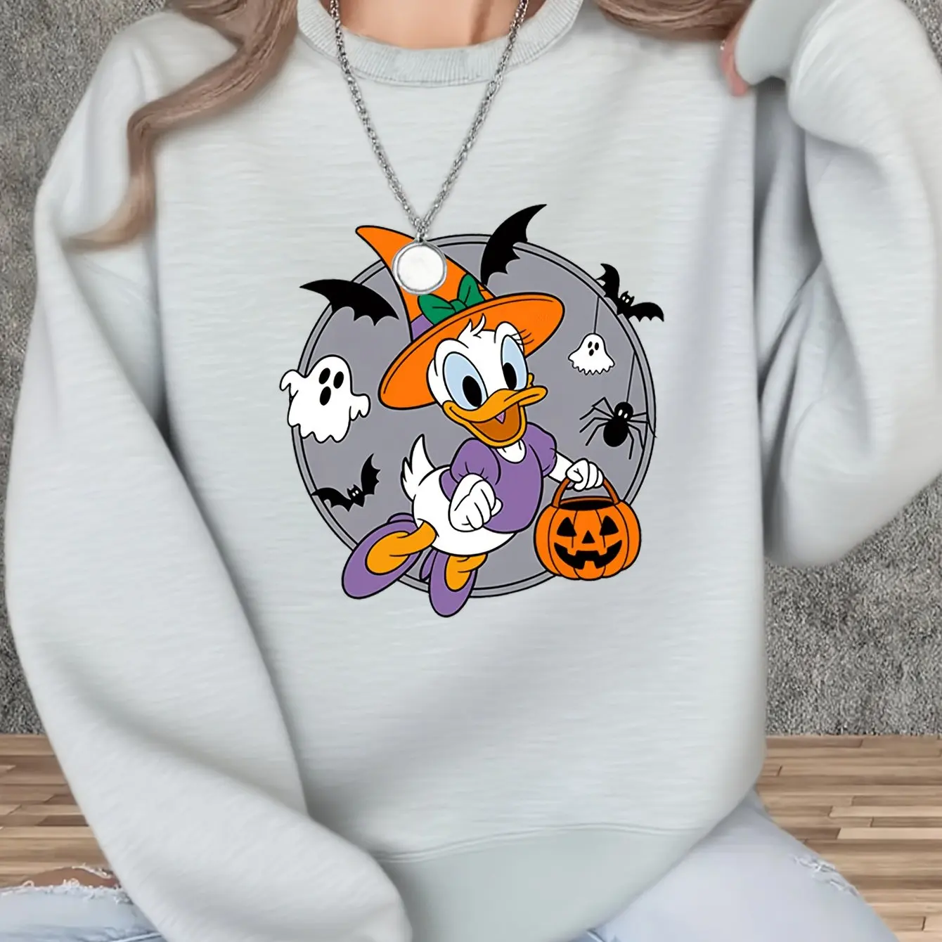 ディズニー ドナルドダック レディース ラウンドネック スウェットシャツ プルオーバー ユニセックス フリース ファッション カジュアル オールマッチ 秋と冬 オーバーサイズ