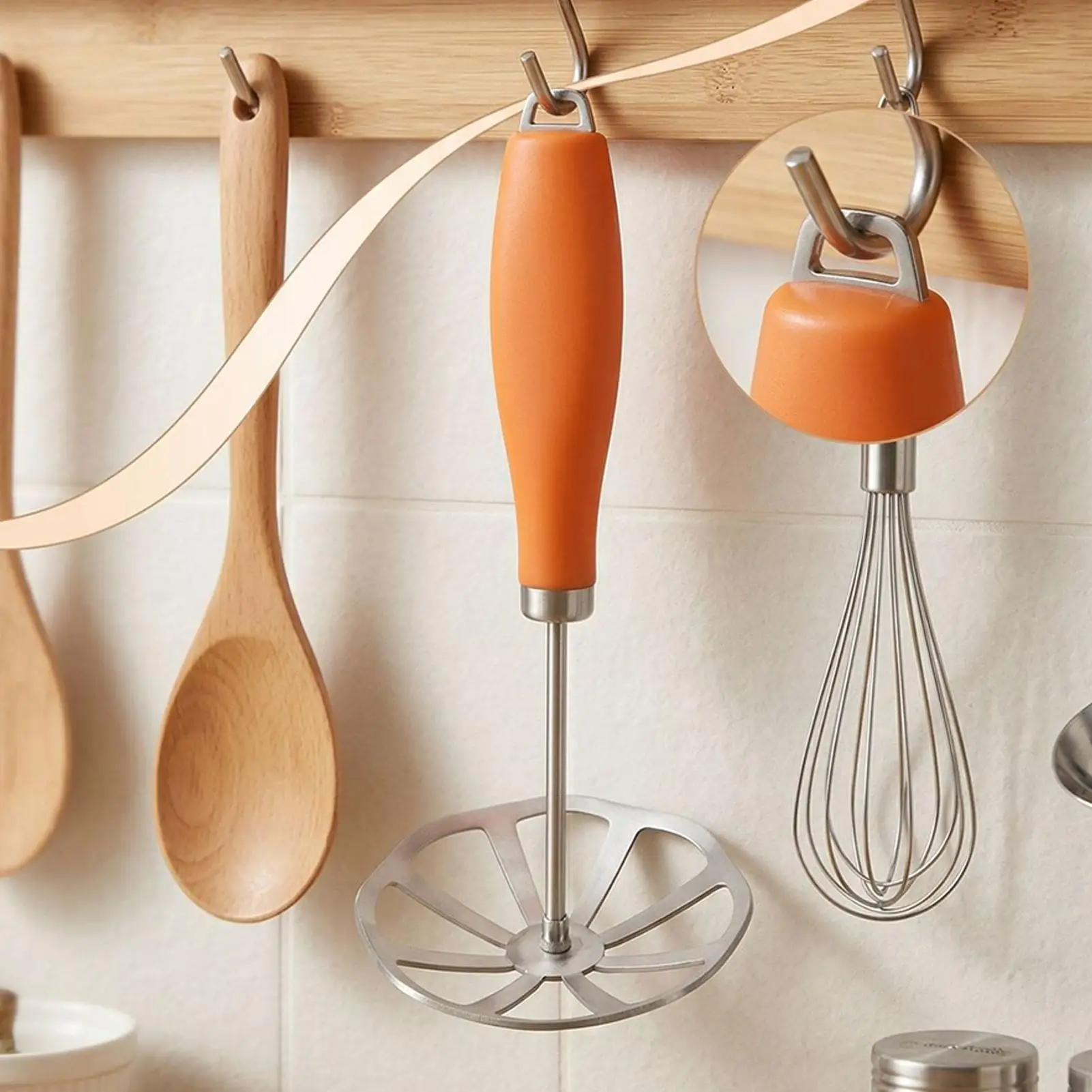 

Potatoes Masher Heavy Duty Good Grip Avocado Masher For Avocado Bean Fruit Vegetable Garlic Egg Strawberry Jam Salad Food Meal