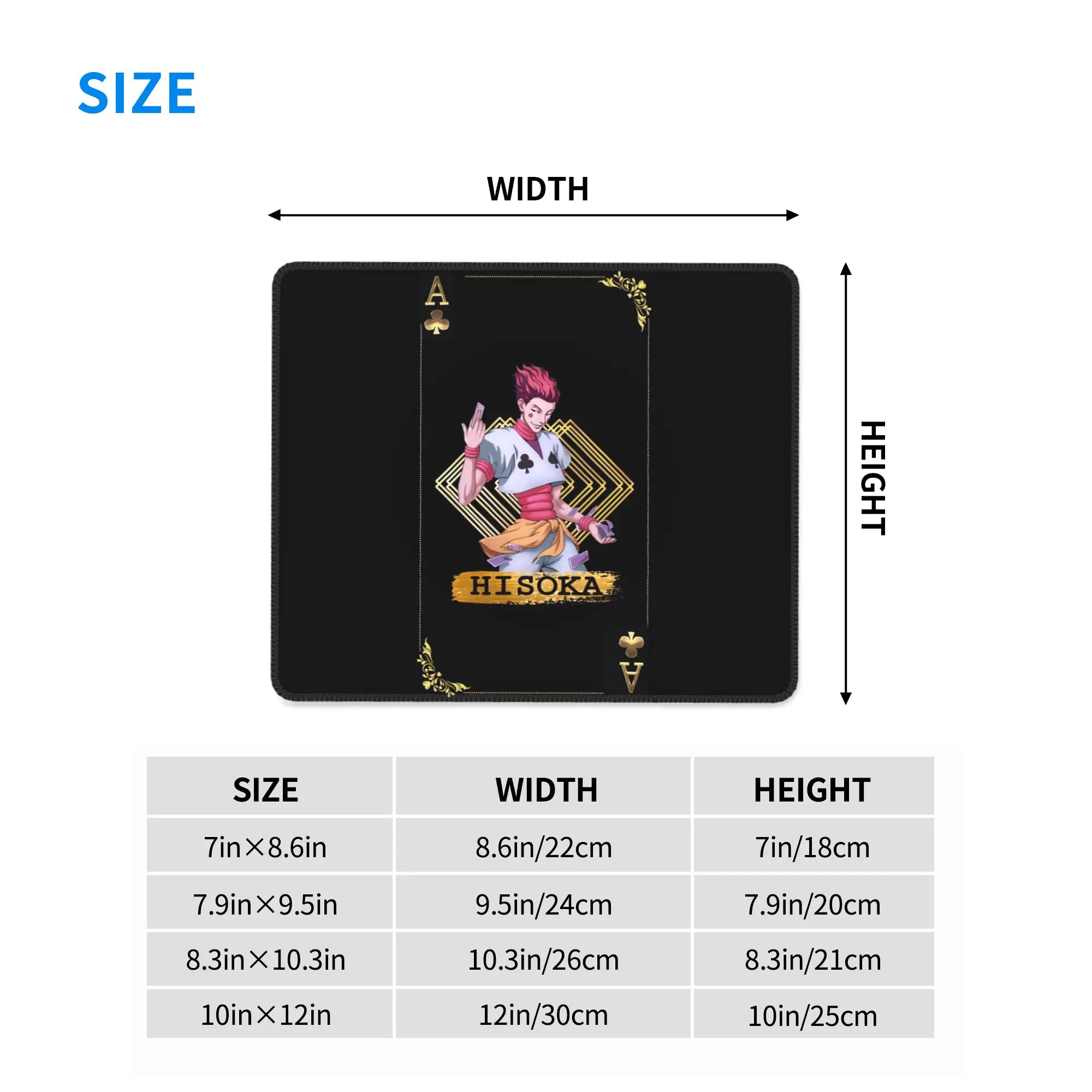 Hisoka Anime Hunter X Hunter Phantom Troupe Chrollo Mouse Pad Computer Keyboard Mouse Mat PC Laptop Desk Mat Office Table Mats