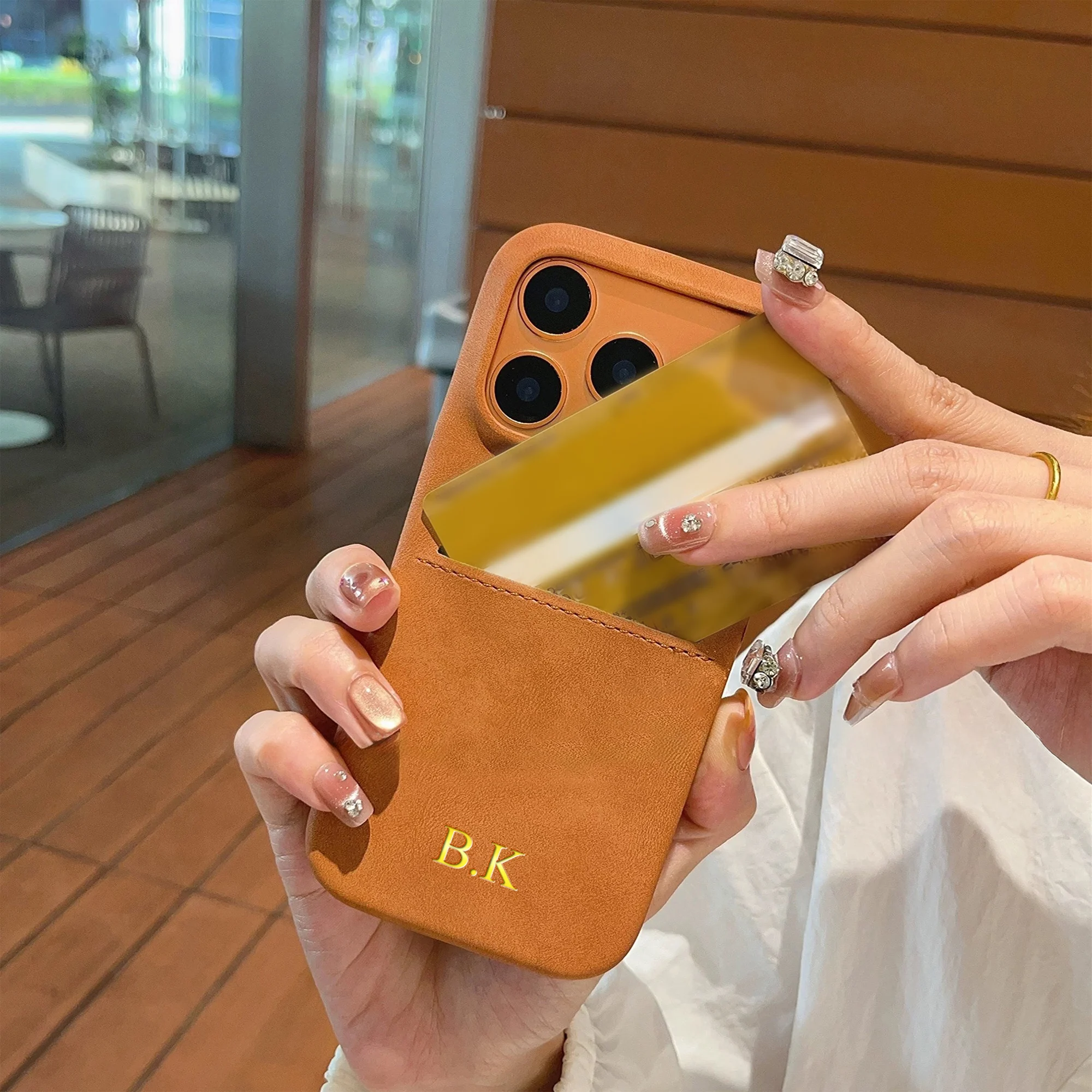 Personalized Vintage Faux Leat - Phone Accessories Names ulasan dan harga