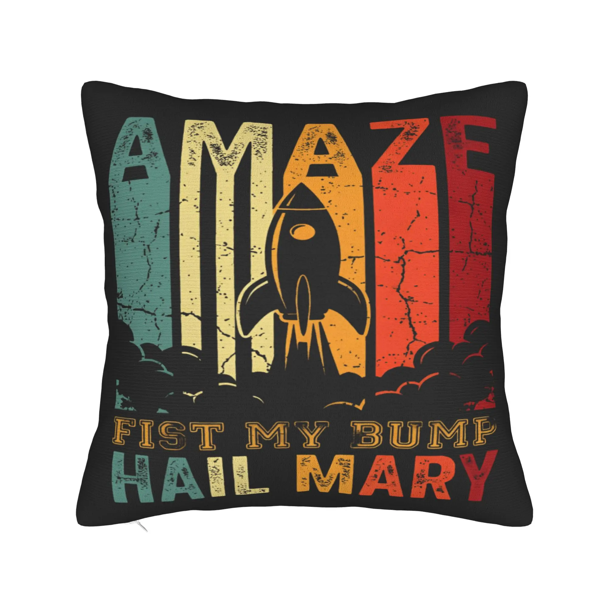 P-Project Hail Mary fist my bump Pillowcases  Vintage Pillow Case For Chair Sofa Home Decor Graphic Pillow Cover
