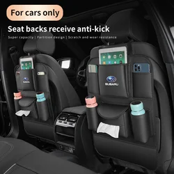 For Subaru Brz Ascent Forester Impreza Legacy Outback WRX XV Car Seat Back Storage Bag Backrest Anti-kick Pad Auto Accessories