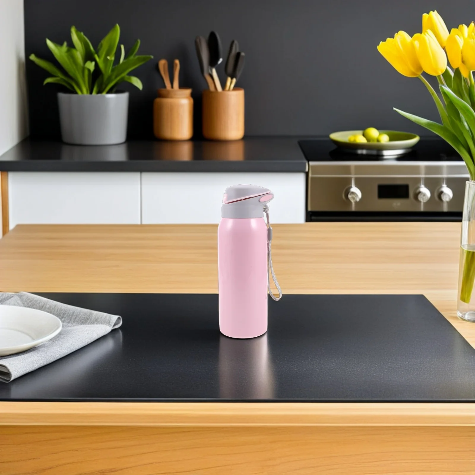 

Elderly Drinking Cups Stainless Steel Nursing Cup 350Ml Spill Proof Weighted Straw Lid Nursing Cup for Bedridden Patients