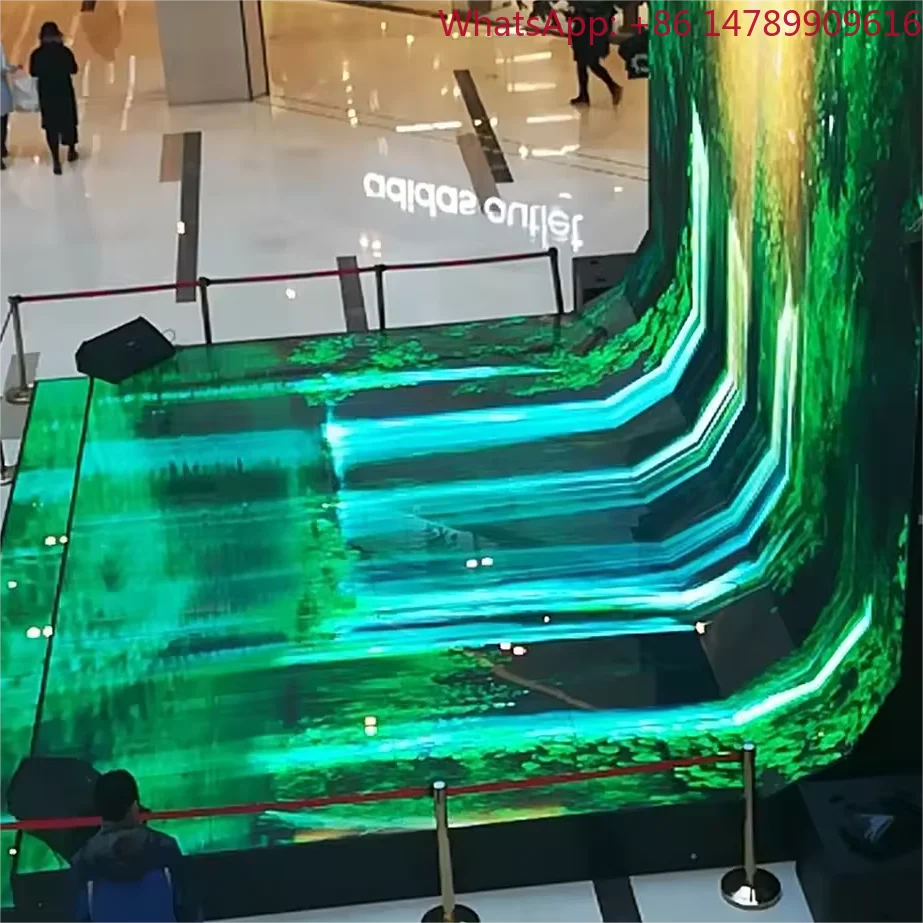 Human-Screen InteractionWaterproof IP66 Top LED Floor Tile Screen Indoor Interactive 4K Brightness 5000cd Sunlight Readable Disp