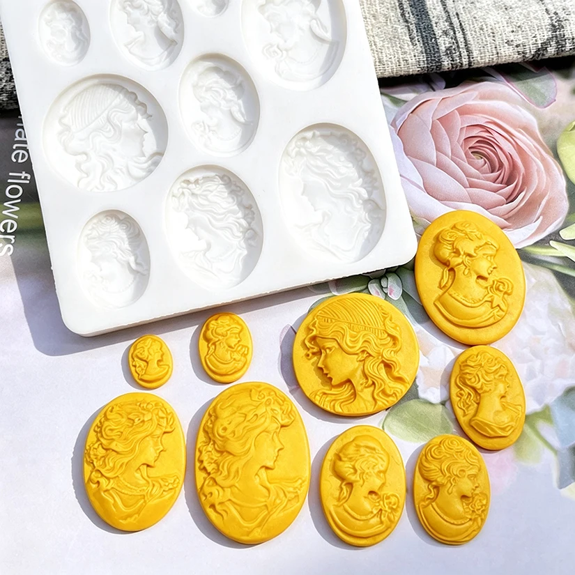 Cameo Collection Portrait Silikon Sugarcraft Form, Fondant Kuchen Dekorieren Werkzeuge – Detail 12
