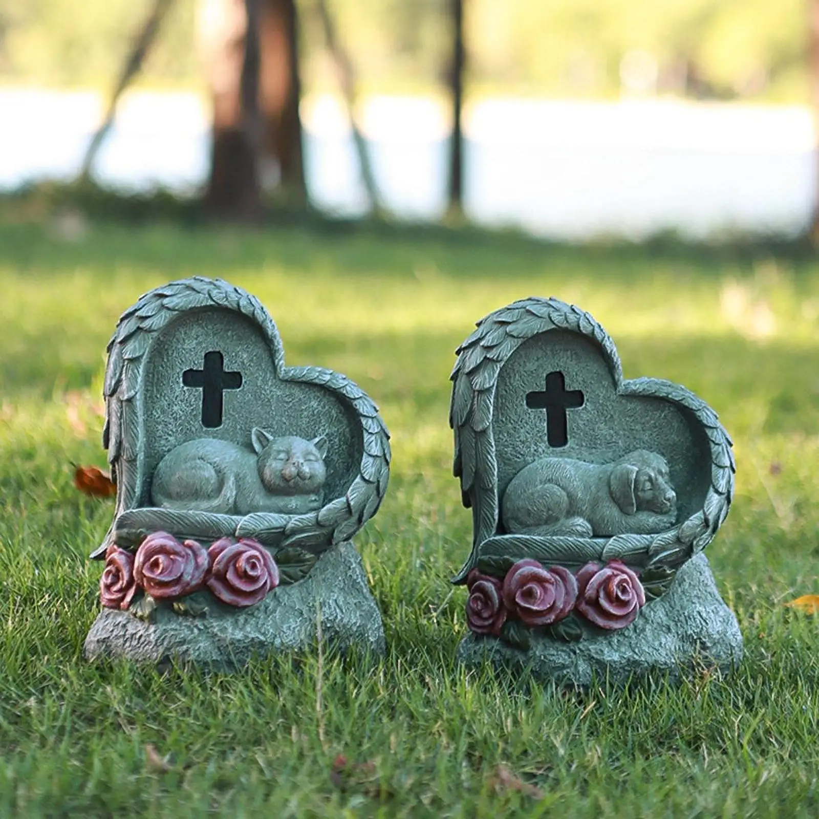 Small Animal Monumen Garden Loss of Pet Sympathy Gifts Pet Tombstone Statue