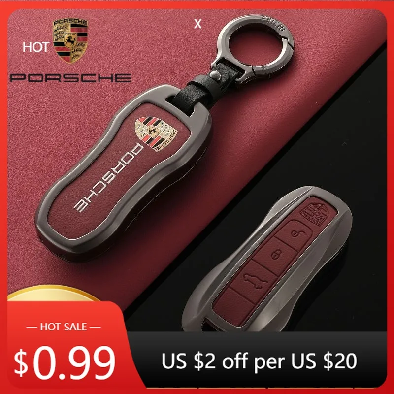 

Наклейка на автомобиль для Porsche, новый кожаный чехол для ключей, защитный корпус для Porsche Panamera, Cayenne, 971, 911, 9YA, Macan, Boxster, 3 кнопки