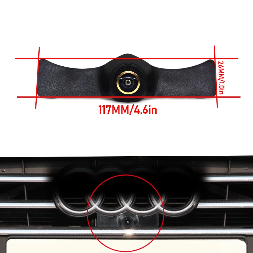 Car Front View Camera For Audi A4 A4L B9 8W Avant Quattro 2016 2017 2018 2019 2020 HD AHD Night Vision Parking LOGO Camera