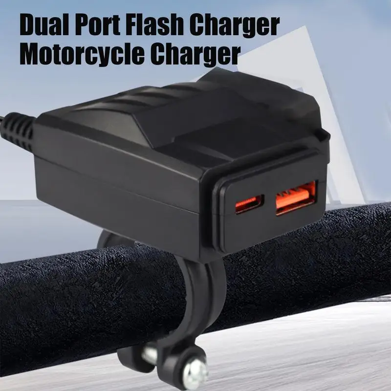 Chargeur de téléphone de moto étanche, port de charge rapide, USB de type C, PD35W