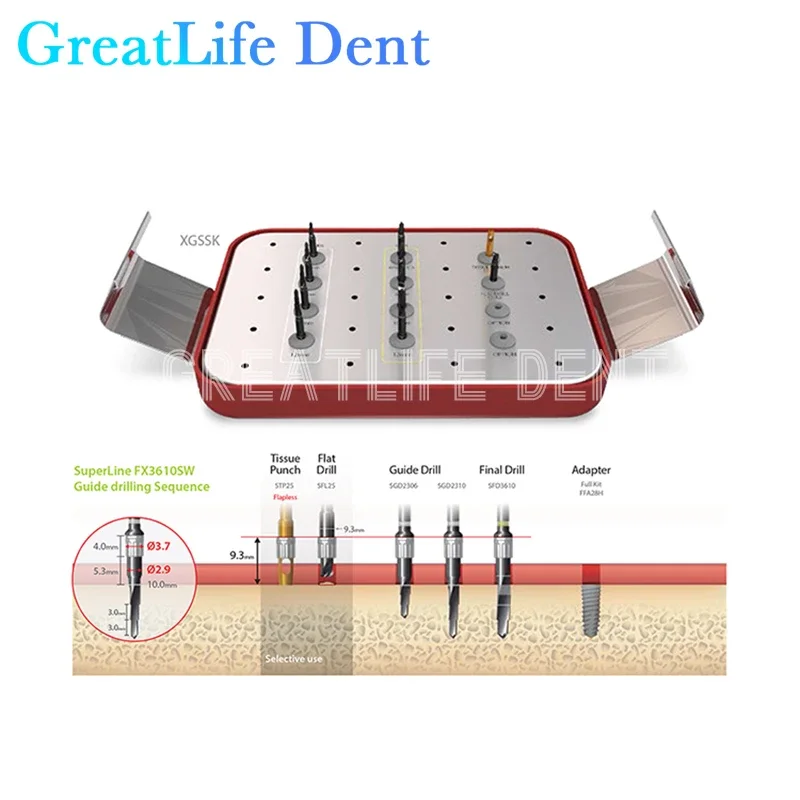 GreatLife Dent Dental Abutment Surgery Dentium Implante Kit Surgical Digital Guide System Dentium Simple Implant Surgical Kits