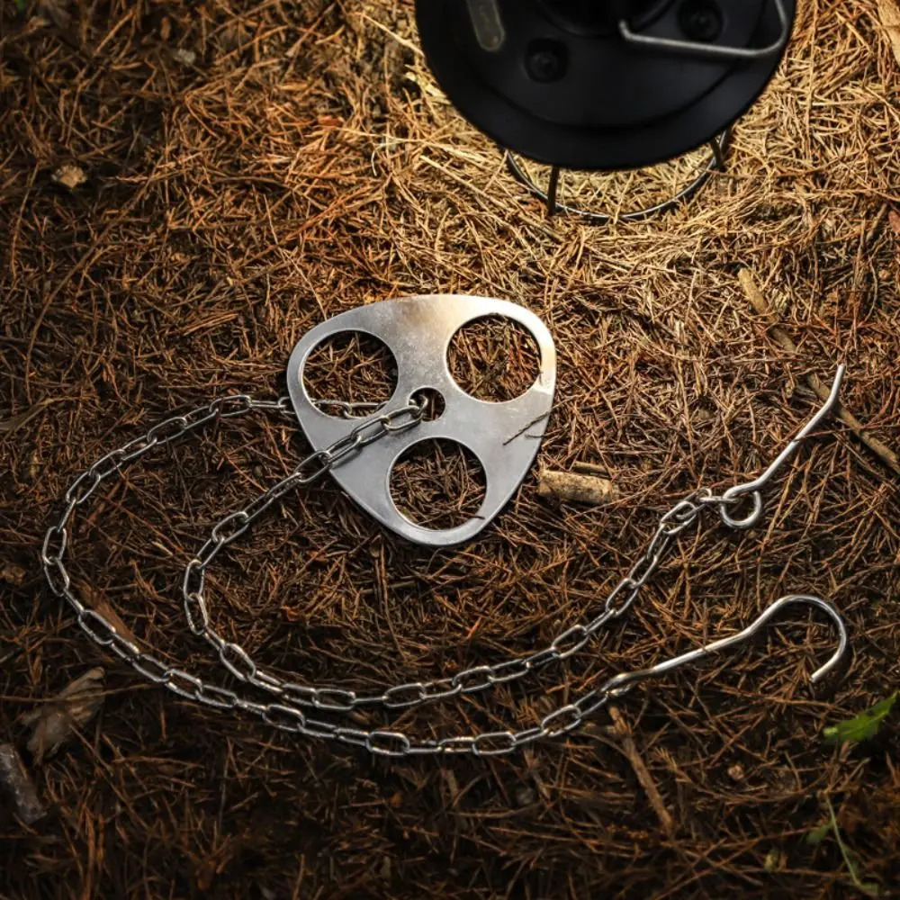 

Adjustable Chain Campfire Tripod Pot Rack Detachable Portable Barbecue Triangle Stand Heat-resistant Easy To Install