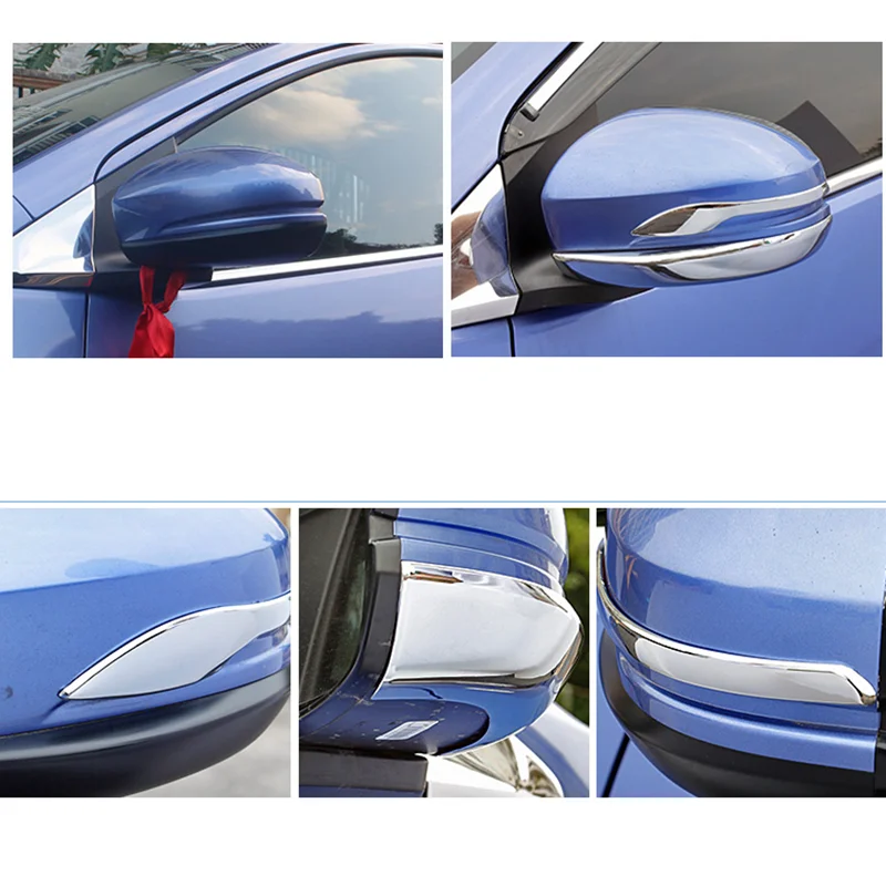 For honda shuttle 2015 2016 2017 2018 2019 Chrome Car Side Door Rear View Mirror cover strip rain eyebrow Trim car accessories