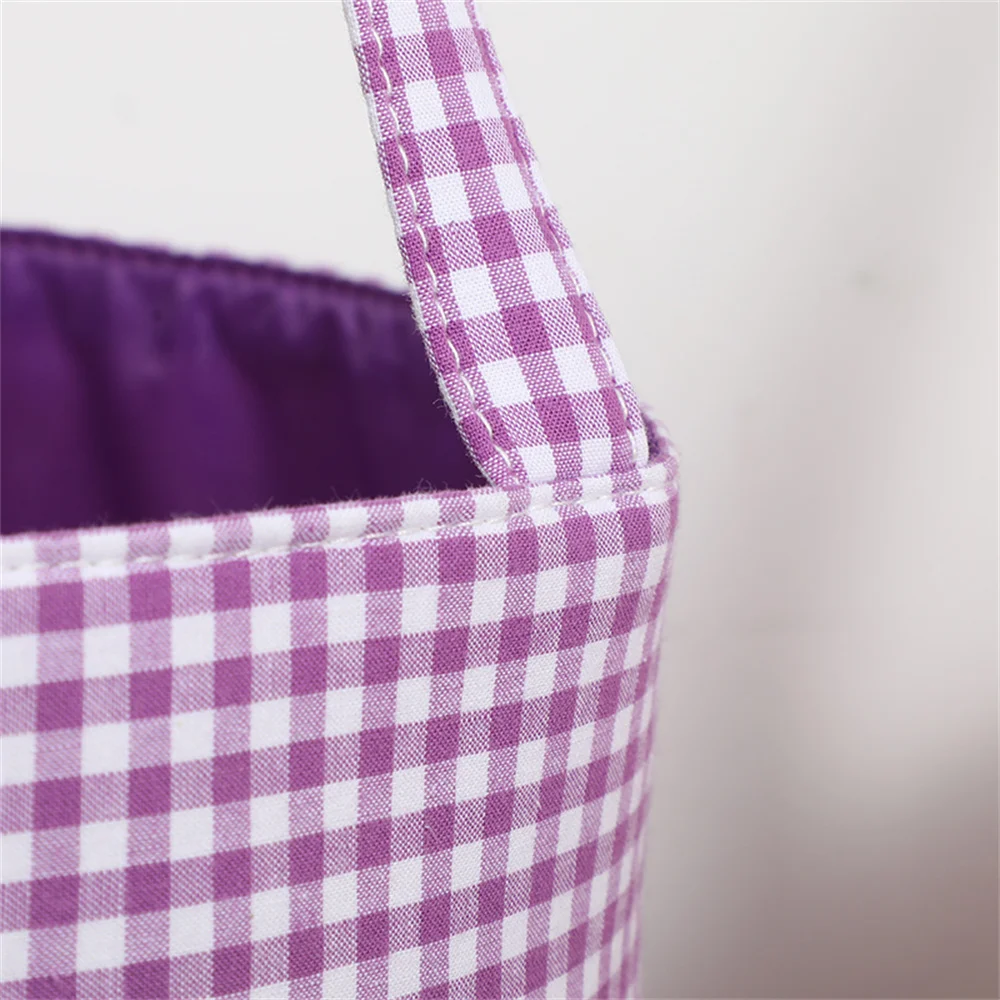 Plaid Halloween Baskets Trick Or Treat Bags For Kids Candy Gift Bucket Tote Bag Party Decoration Supplies