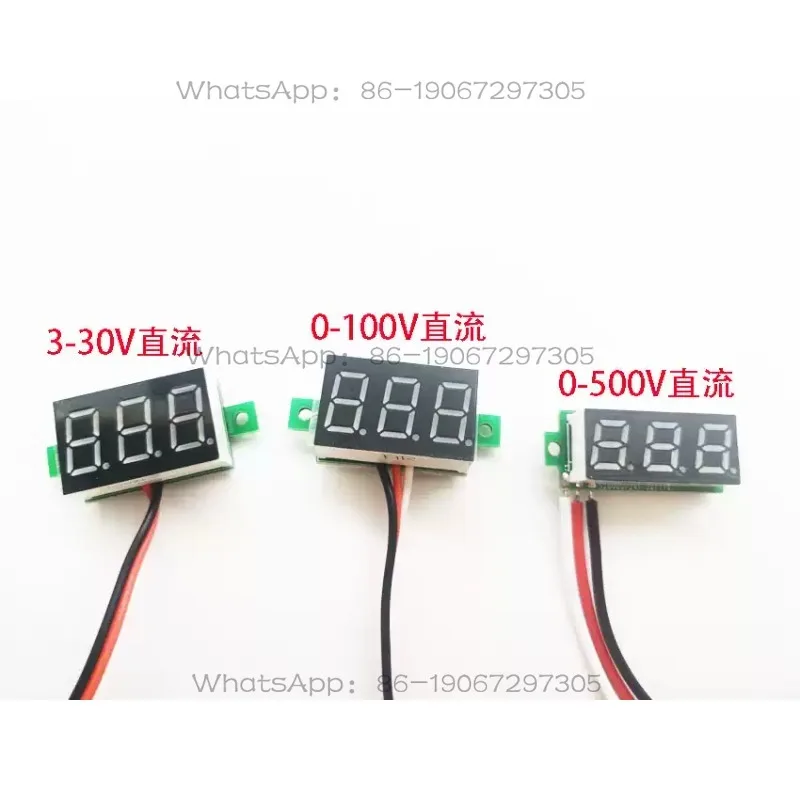 3.0-30 V Two Wire DC 0-99V 0-500V Digital Voltmeter, Three Wire