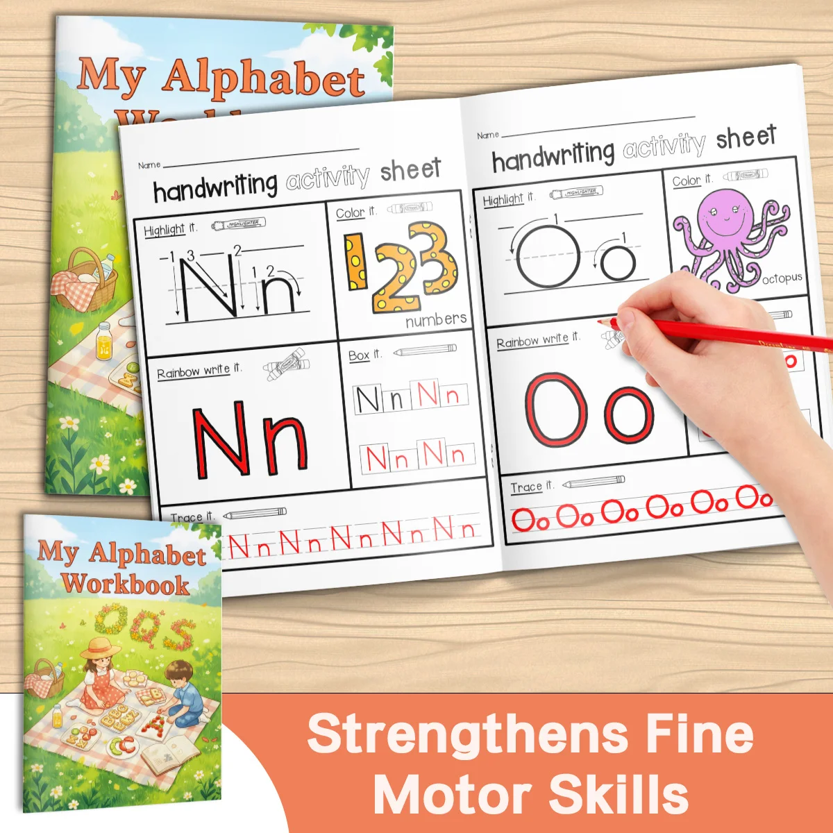 Alphabet Tracing Book for Kids Educational Activity Workbook to Practice ABC Writing Improve Pen Control and Focus