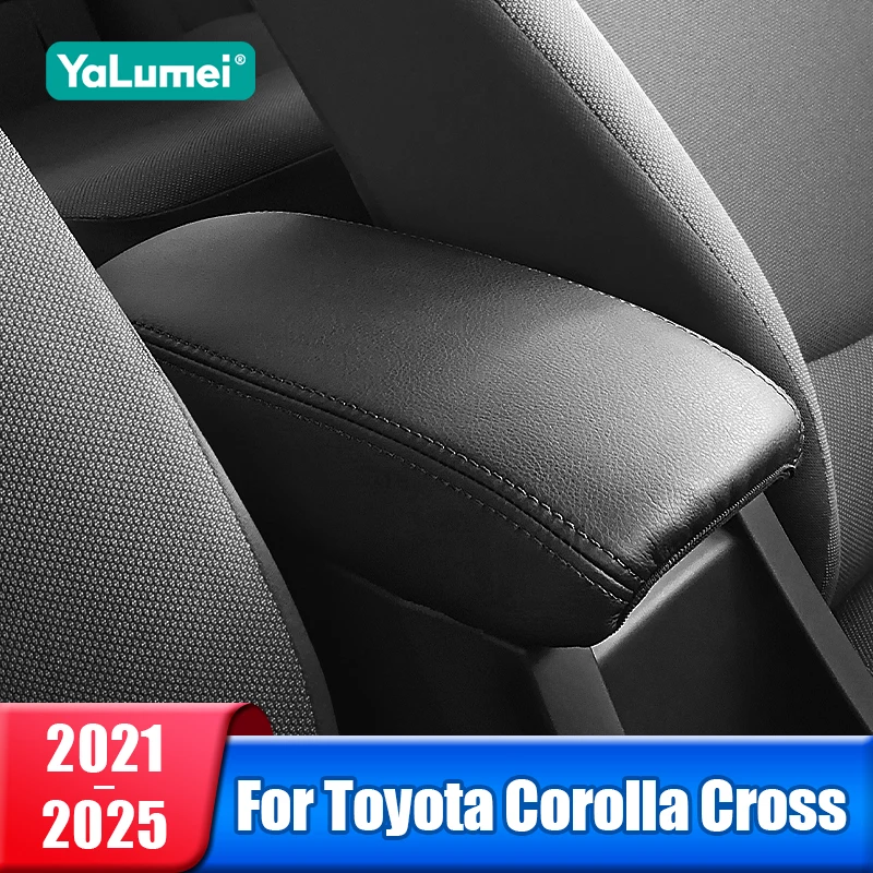 

Car Center Console Armrest Box Cover For Toyota Corolla Cross XG10 2021 2022 2023 2024 2025 Hybrid Leather Case Accessories