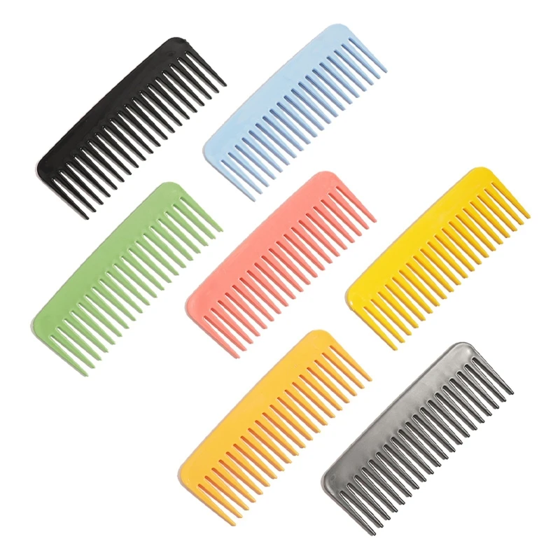 Wide Tooth Comb Anti Static No Handle Comb Thick Wavy Curly Hair for Women Men Smoothing Massaging Home Salon Use Dropship