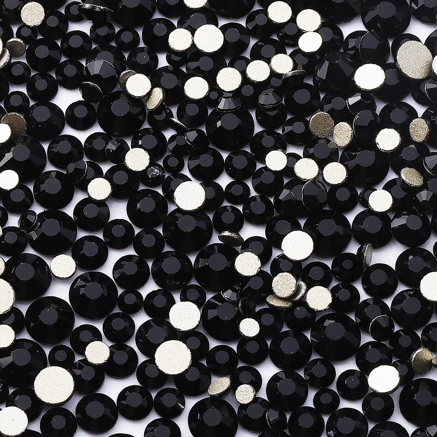 1440Pcs/Pack Golden Bottom Glass Flatback Rhinestones High Quality Glitter Golden Bottom Stones Glue on Diamond for DIY Nail Art