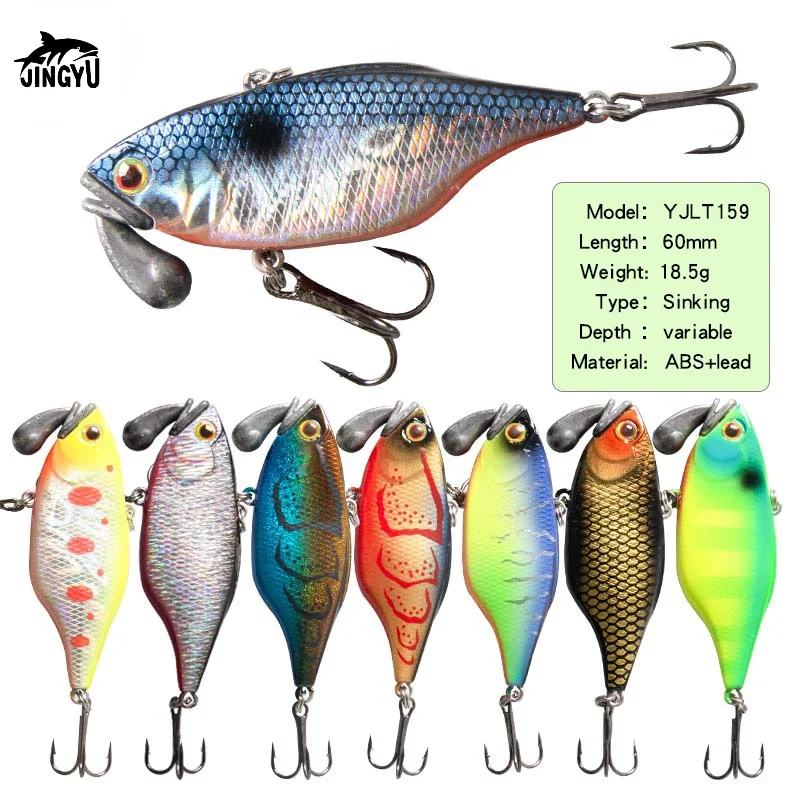 

JINGYU 1PCS Japan Submerged Vibration VIB Luya Bait 60mm18.5g Hard Bait Sinking Variable Bass