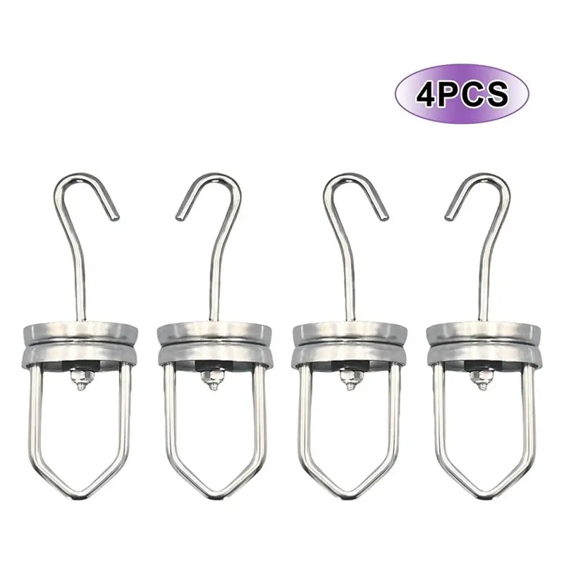 ABXF-Strong Hanging Rotating Spinner Hooks 110 Pounds Capacity 4PCS Paint Rotary Swivel Hooks High Temperature Rotary Hook