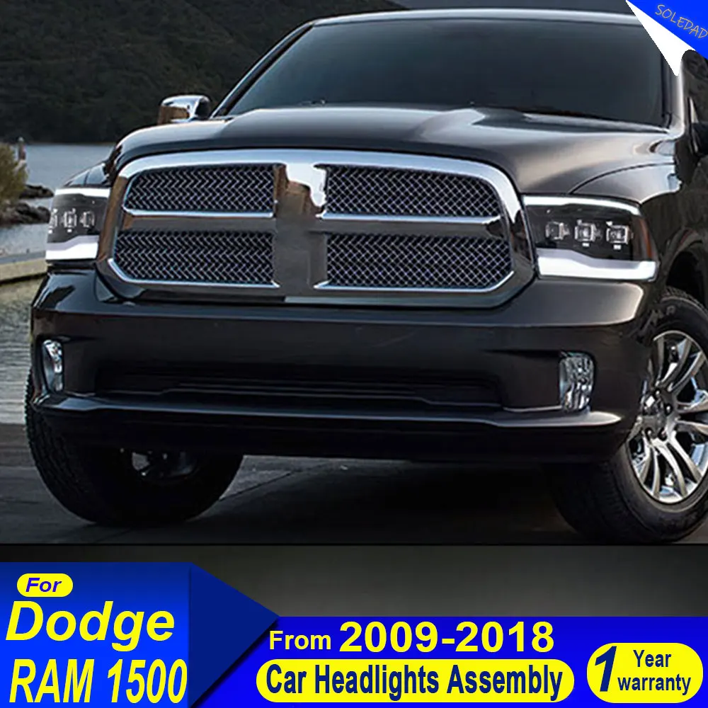 

Car LED Headlight Assembly For Dodge Ram 1500 2009-2019 Car LED Lights Headlamps DRL Daytime Running Light Turn Signal