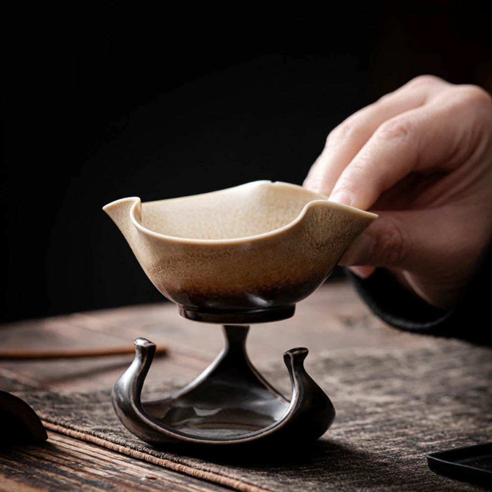 

1Set Ceramic Tea Strainer Retro Look Heatresistant Reusable Unique Design Household Accessories