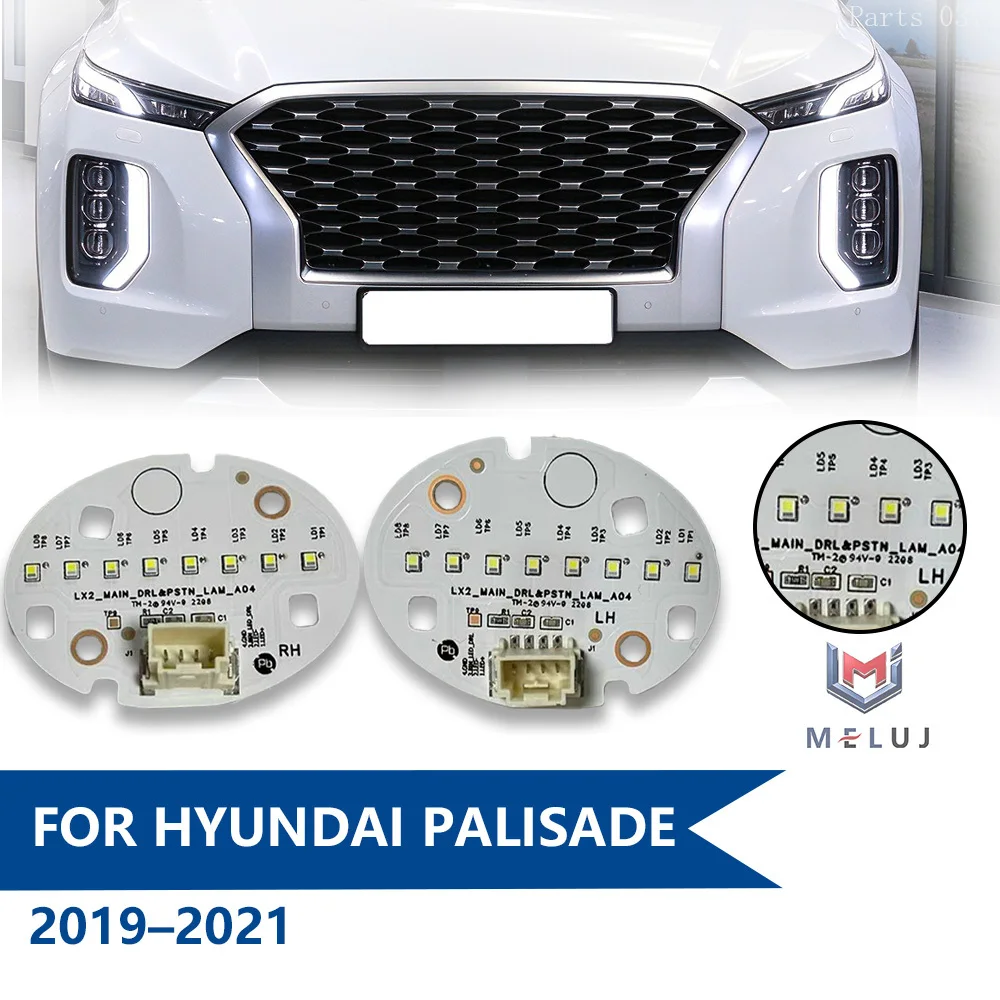 For Hyundai Palisade 2020 2021 2022 EU SPEC Headlight Angel Eyes Board LED DRL Daytime Running Light Chip Module Car Accessories