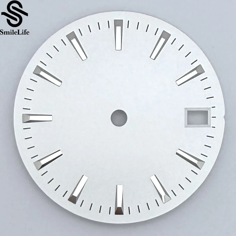 SmileLife-esfera de reloj SunBrust/smerilado, 28,5mm, compatible con NH35/NH36/4R/7S, piezas de accesorios de reloj de movimiento automático con ventana de calendario