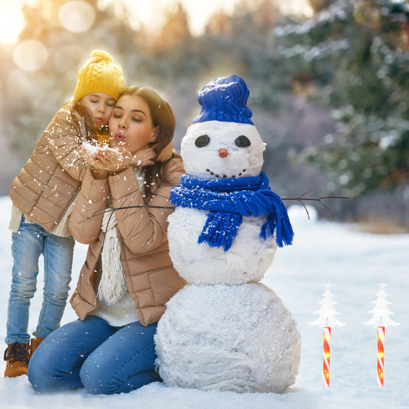 1 مجموعة عيد الميلاد قصب مصباح الطريق في الهواء الطلق ديكور شجرة عيد الميلاد مسار ضوء مصباح حديقة قصب الحلوى زينة حديقة مصباح الطريق #2