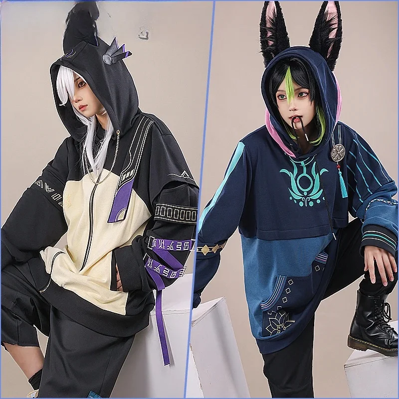 

IN STOCK【Genuine】Cyno Tighnari Cosplay Game Genshin Impact Costume Doujin Hoodie Casual Wear Sumeru Christmas