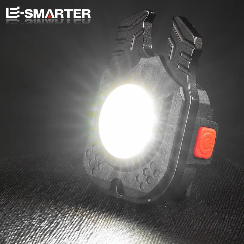 Multifunctional Mini Rechargeable Flashlight Strong Magnetic Adsorption COB Work Light LED Keychains For Outdoor Camping Fishing