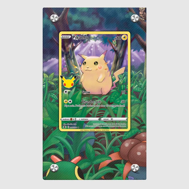 بطاقة الذكرى السنوية الخامسة والعشرون من Pocket Monster، حافظة عرض لوحة ممتدة، بطاقة جمع الألعاب، رف عرض أكريليك لسطح المكتب، هدية يمكنك صنعها بنفسك