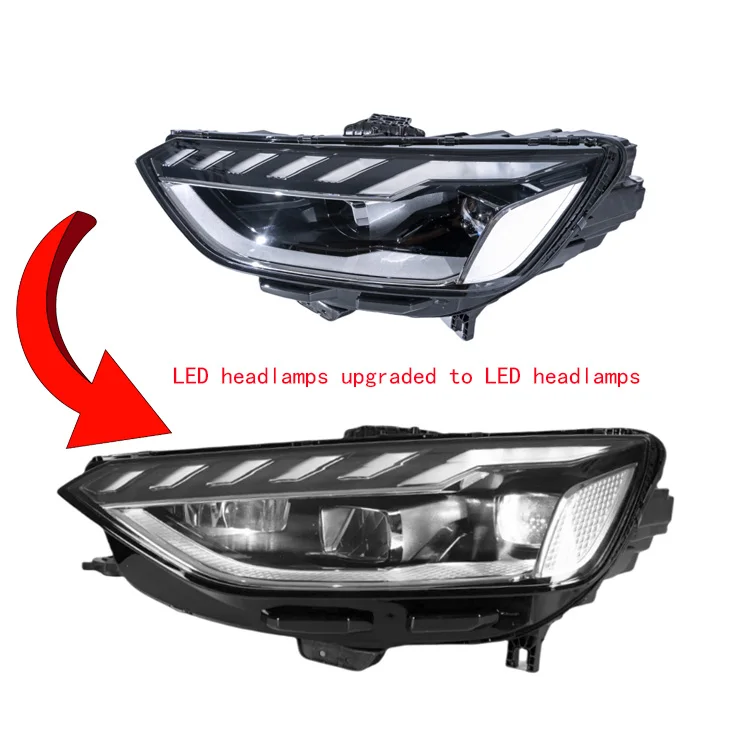 

Высококачественная фара Plug Play A4 B10 2020-2024, обновленная RS5, черная рыцарская матрица, полностью светодиодная фара для Audi