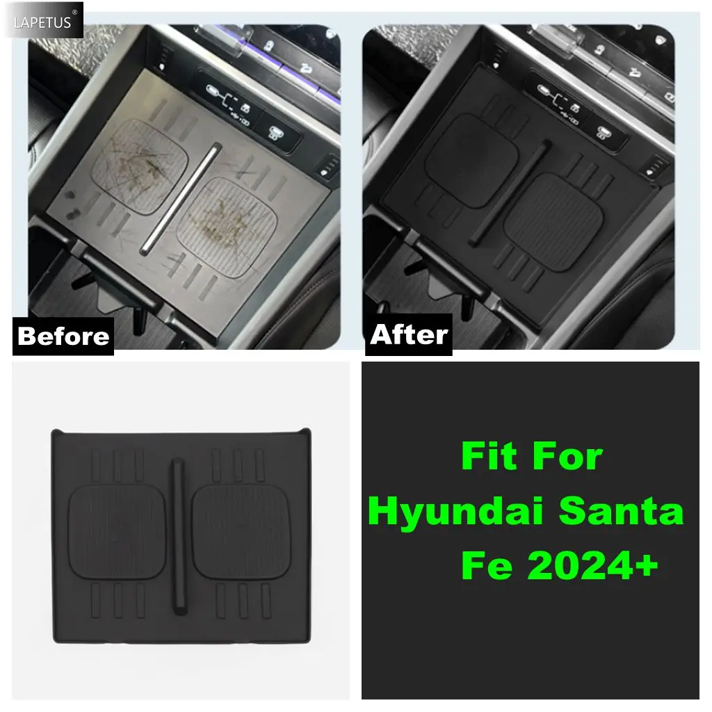 

Wireless Charger Phone Mat For Hyundai Santa Fe 2024 2025 Fast Wireless Charging Pad Protection Silica Gel Accessories Interior