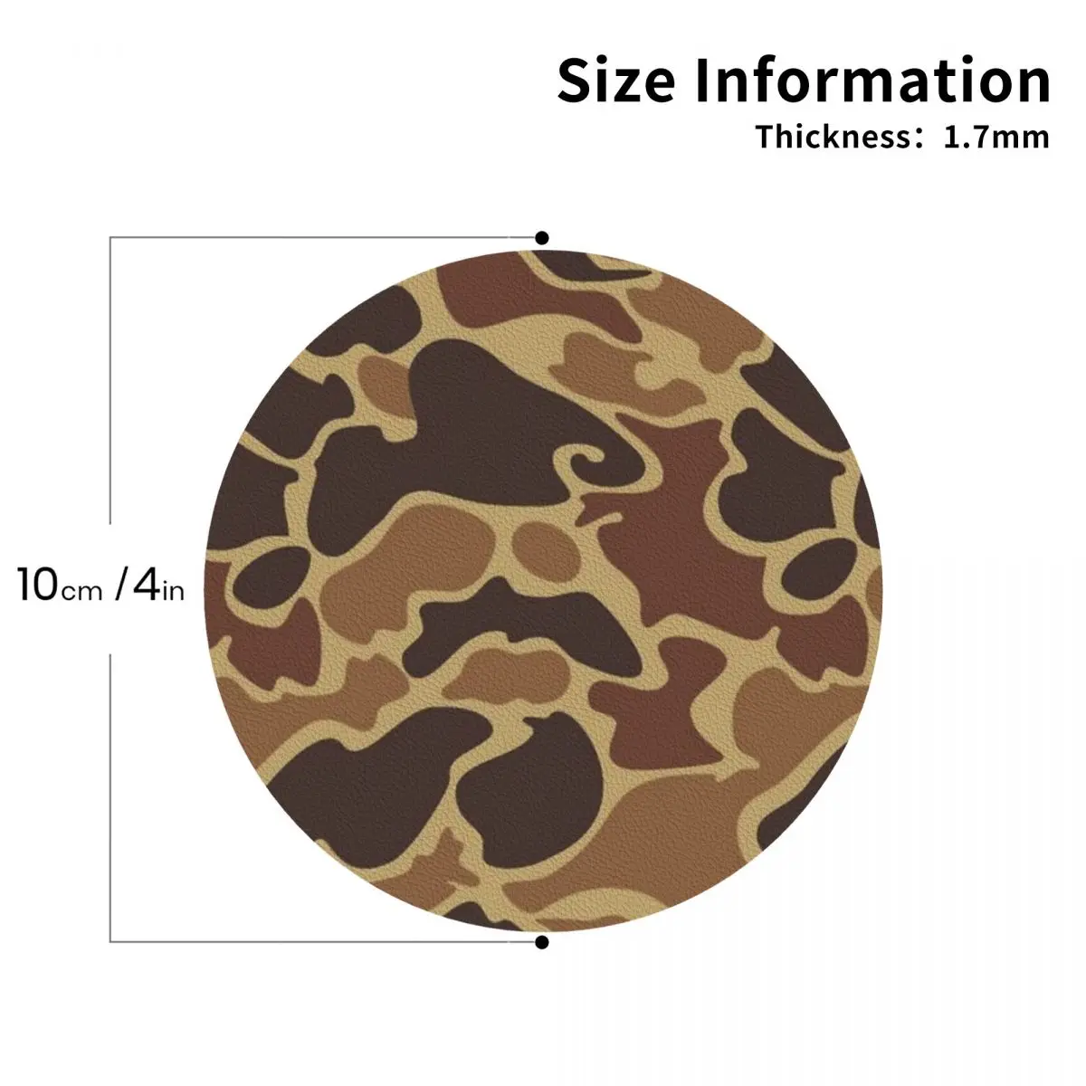 

Камуфляжные подставки с уткой, кожаные салфетки, водонепроницаемые изоляционные кофейные коврики для дома, кухни, обеденные подушечки, набор из 4 шт.