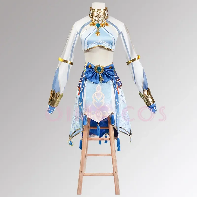 Nilou Costume Cosplay Genshin Impact parrucca uniforme di carnevale Anime costumi di Halloween gioco delle donne