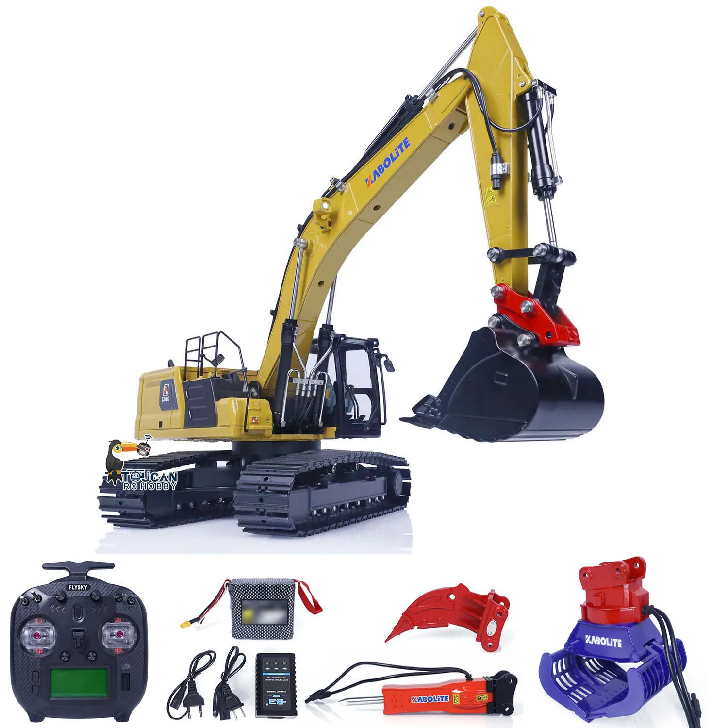 US Stock KABOLITE RC Hydraulic Excavator K961 100S RTR 1/18 Remote Control Digger Model Construction Light RC Toy Gift TH22749