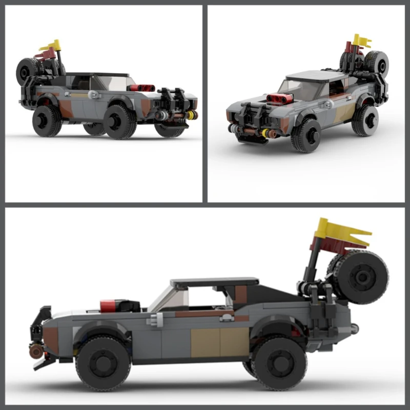 MOC Erwachsenen-Sammlerstück Fahrzeug Kriegsausrüstung Bausteine Geburtstagsgeschenk für Jungen Max V8 Interceptor Auto Kinder Montage Spielzeug Modell – Detail 5