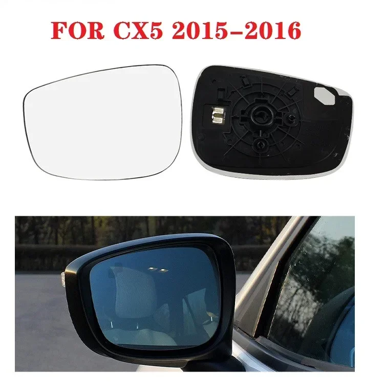 CAPQX For Mazda CX-5 CX5 2013-2021 With Heating Side Rear View Mirror door Mirror Glass Side Mirror Glass Lens