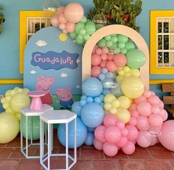 1Set Macaron Color Latex Balloon Suit Peppa Pig Theme Daisy Decoration Children's Birthday Party Background Decoration Supplies