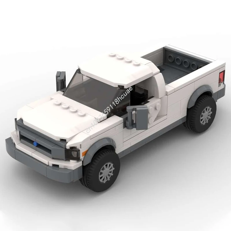 

335 шт. MOC, прочный F-150, белый цвет-8 шпилек, городской чемпион, суперкар, образовательные строительные блоки, Рождественский подарок на день рождения