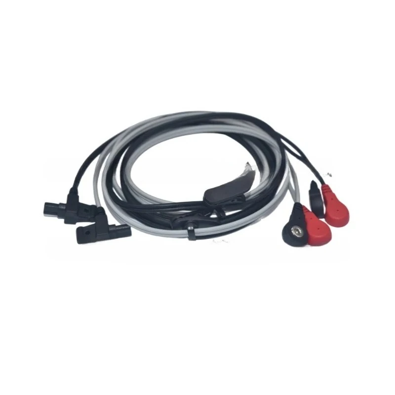 Compatible with American Vitalstim 5900 Dysphagia Device Electrode Connection Cable DJO Electrode Cable 2.2 Snap Type