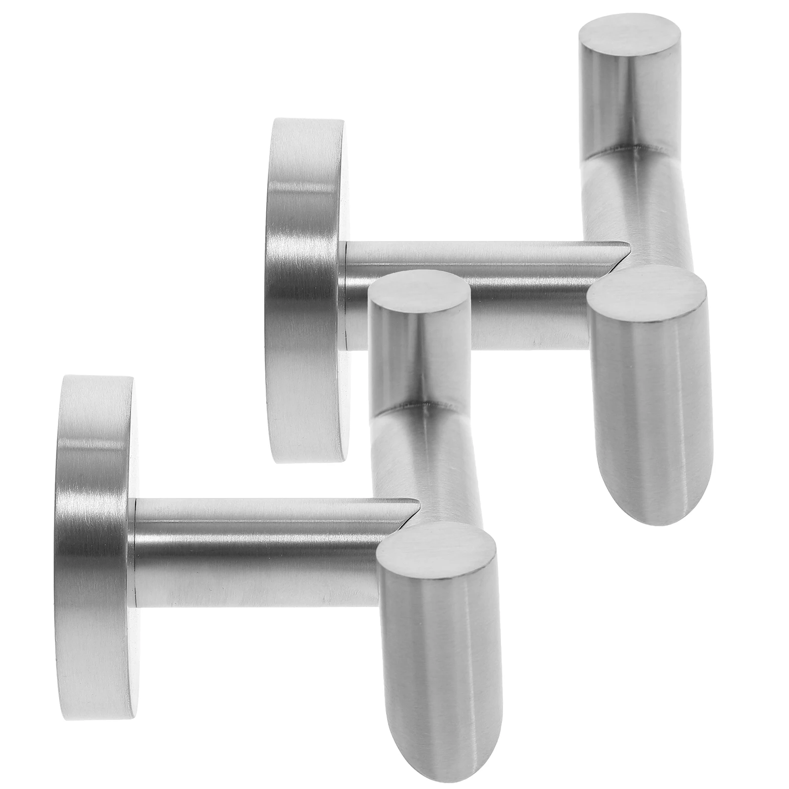 

Bathrooms Towel Rack Towels Hook for Shower Double Silver Stainless Steel