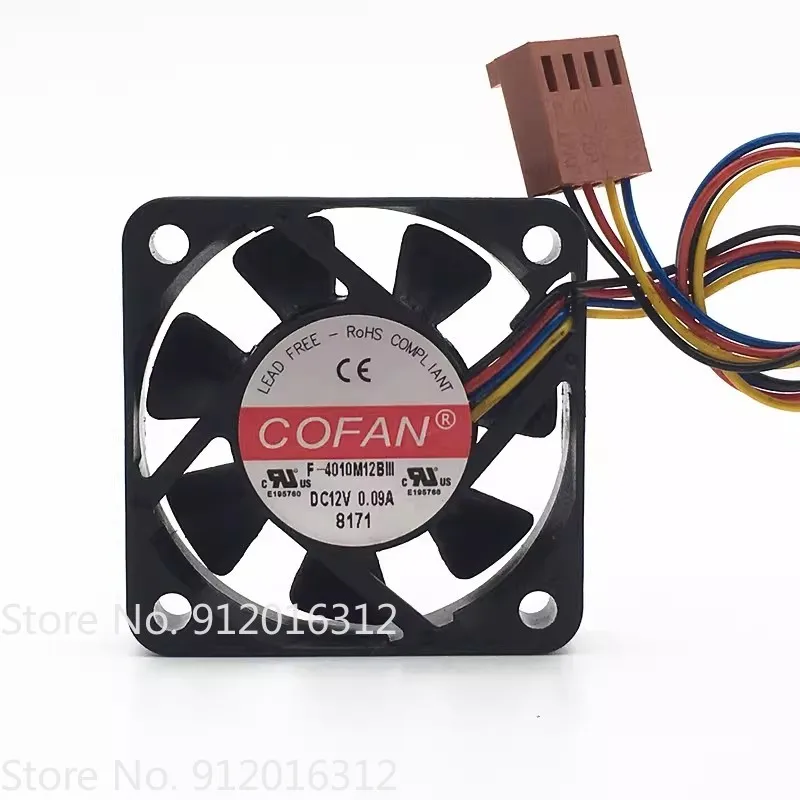 Cooling Fan COFAN 4010 F-4010M12BIII 12V 0.09A 4CM 4 Wire PWM Silent Cooling Fan 40*40*10mm